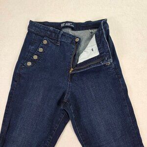 GAP High Rise Skinny Jeans 12/31 Button Fly Dark Wash Stretch